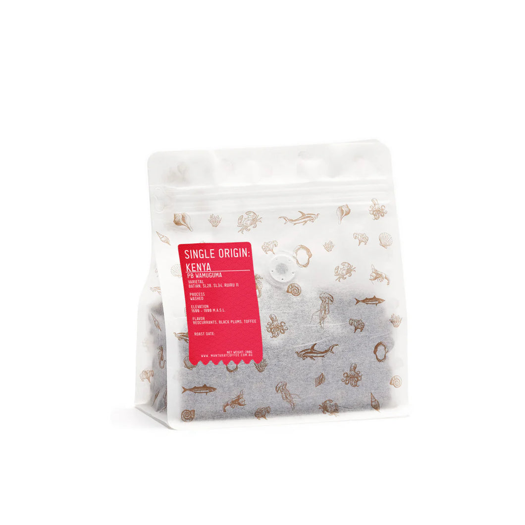 Mantaray KENYA
PB WAMUGUMA KIAMBU
BATIAN, SL28, SL34, RUIRU 11| Washed