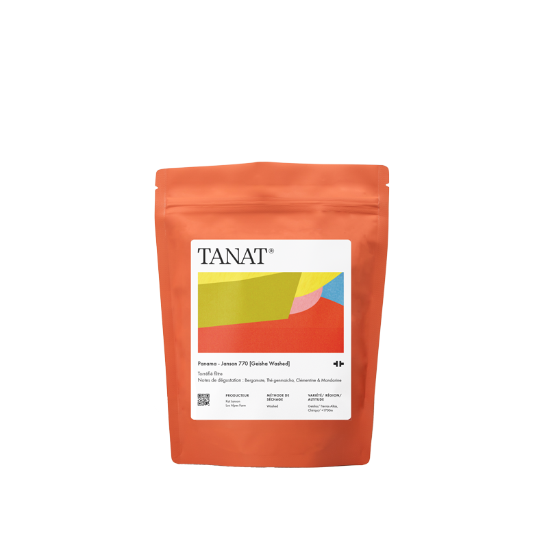 TANAT Panama - Janson 770 [Geisha Washed]
Filter Roasted
Tasting Notes: Bergamot, Genmaicha Tea, Clementine & Mandarin
PRODUCER Kai Janson
Los Alpes Farm
DRYING METHOD Washed
Geisha