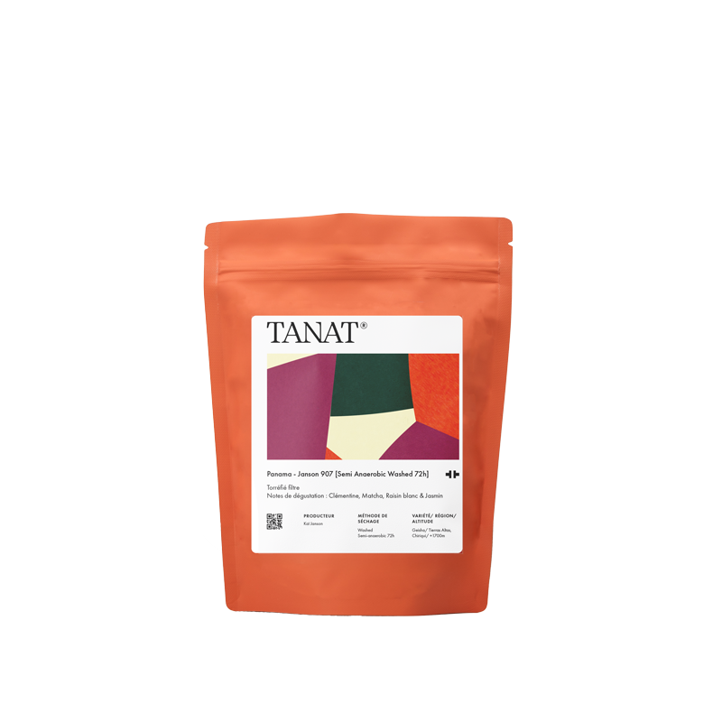 TANAT Panama - Janson 907 [Semi-Anaerobic Washed 72h]
Filter Roasted
Tasting Notes: Clementine, Matcha, White Grape & Jasmine
PRODUCER Kallanson
DRYING METHOD Washed
Semi-Anaerobic Washed 72h
Geisha