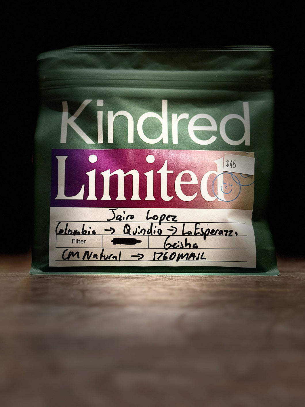 Kindred Jairo Lopez Colombia Quindio La Esperanza Geisha CM Natural