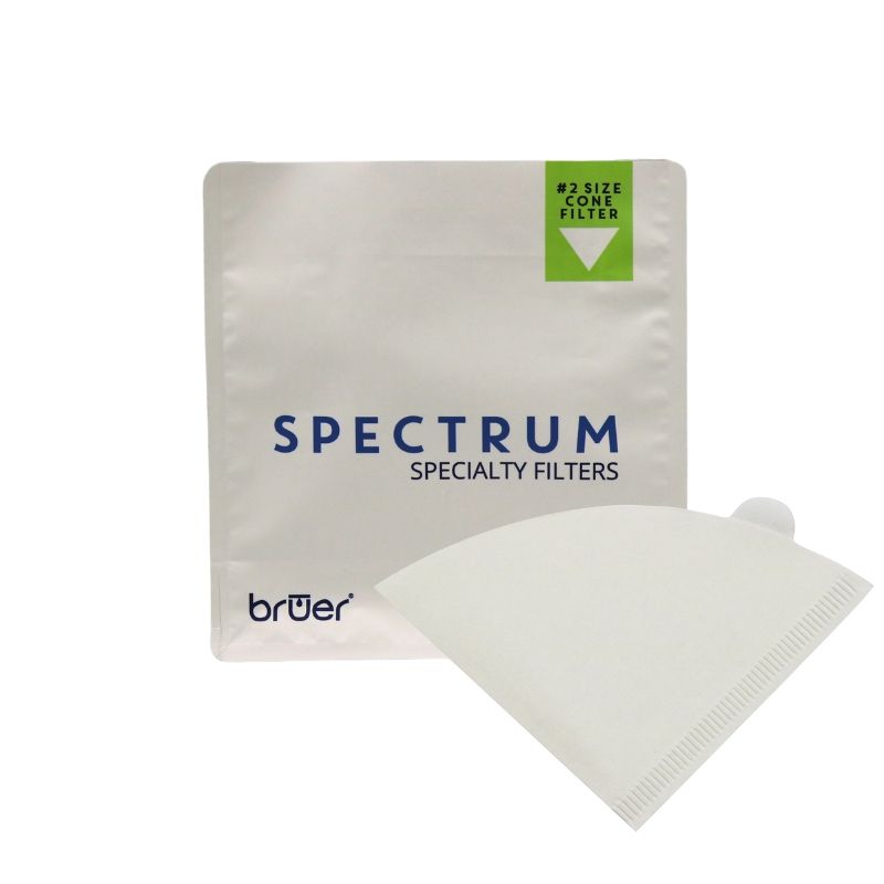 Bruer Spectrum Size 2 Cone Paper Filter #2 - 100pk