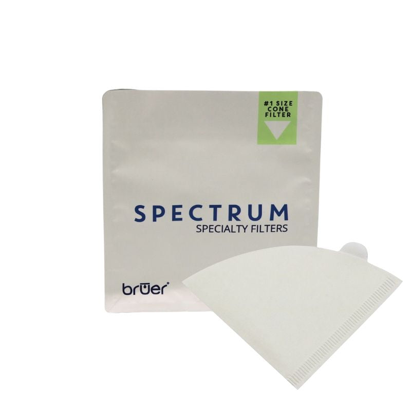 Bruer Spectrum Size 1 Cone Paper Filter #1 - 100pk