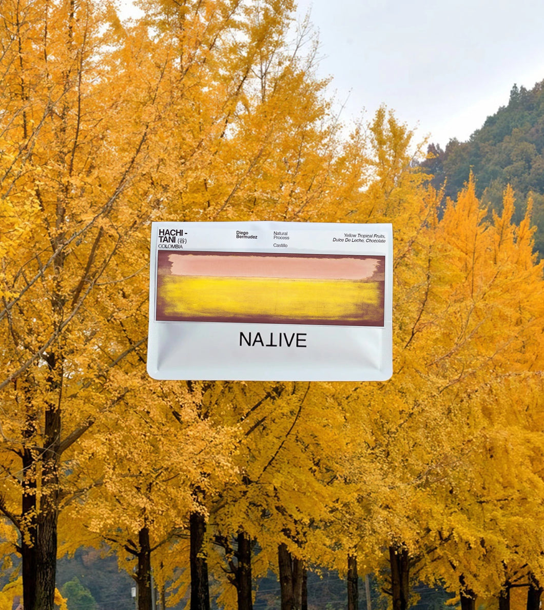 Native HACHI - TANI（谷）
COLOMBIA
Natural Process
Castllo
Yellow Tropical Fruits, Dulce De Leche