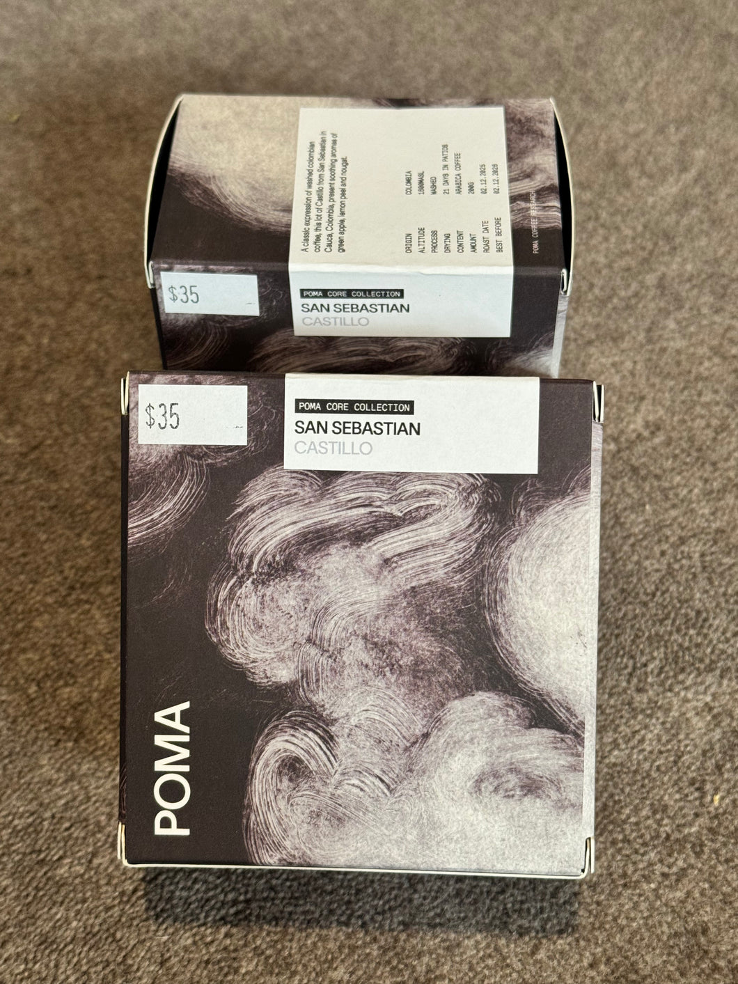 Poma SAN SEBASTIAN
CASTILLO Colombian washed 21 DAYS IN PATIOS￼